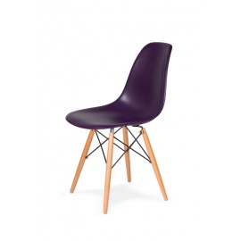 Krzesło DSW WOOD fioletowa purpura.39 - podstawa drewniana bukowa