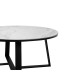 Okrągły stolik kawowy szary marmurowy błyszczący blat 90x36 cm T013