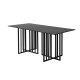 Designerski stół czarny marmurowy matowy blat 180x90x75 cm D14