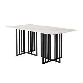Designerski stół biały marmurowy błyszczący blat 180x90x75 cm D14