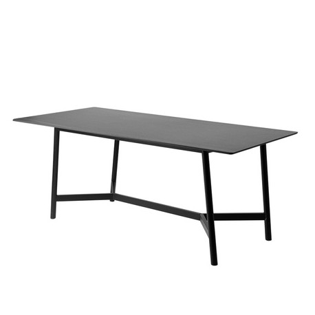 Stół czarny marmurowy matowy blat 180x90x75 cm D13