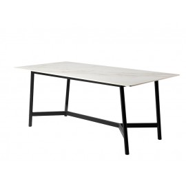 Designerski stół biały marmurowy błyszczący blat 180x90x75 cm D13