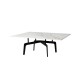 Designerski stolik kawowy biały marmurowy błyszczący blat 90x90x36 cm T082