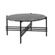 Czarny stolik z marmurowym blatem 79x39 cm T032A