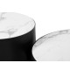 Biało czarny marmurowy stolik kawowy 80x40 cm T056A