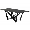 Designerski stół czarny marmurowy blat 180x90x75 cm D03