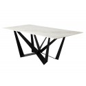 Designerski stół biały marmurowy błyszczący blat 180x90x75 cm D03