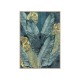 Turkusowy obraz z motywem roślinnym okraszony złotem 82,6x122,6 cm A01948