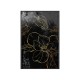 Czarny obraz złote kwiaty 82,6x122,6 cm L0145