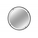 Okrągłe lustro w stalowej czarnej ramie 89 cm LW6852