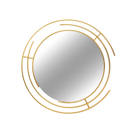 Nowoczesne lustro w złotej stalowej ramie 90 cm LW6856