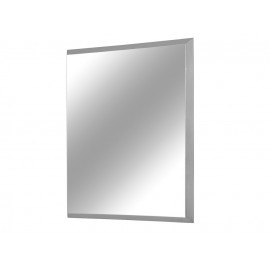 Nowoczesne fazowane lustro w srebrnej ramie 100x120 cm 12F-390