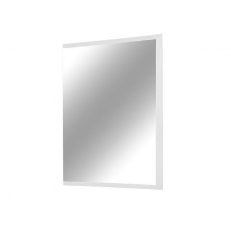 Nowoczesne fazowane lustro w białej ramie 80x100 cm 12F-390