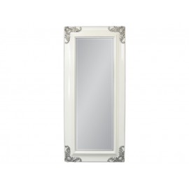 Białe lustro w drewnianej ozdobnej oprawie 80x180 cm 2967