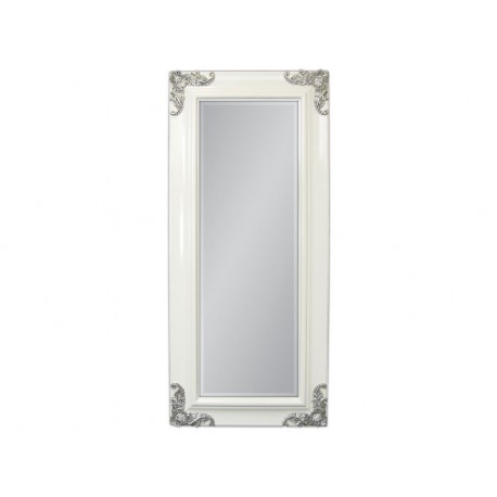 Białe lustro w drewnianej ozdobnej oprawie 80x180 cm 2967