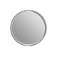 Okrągłe fazowane lustro w srebrnej ramie średnica 80 cm 12F-361