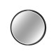 Okrągłe fazowane lustro w czarnej ramie średnica 80 cm 12F-361
