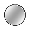 Okrągłe fazowane lustro w czarnej ramie średnica 100 cm 12F-361