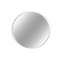 Okrągłe fazowane lustro w białej ramie średnica 100 cm 12F-361
