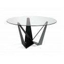 Designerski okrągły stół z czarną nogą Ø150x75 cm CT2061R