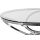 Okrągły szklany stolik w stylu nowojorskim Ø70x42 cm C031
