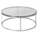 Nowoczesny minimalistyczny okrągły szklany stolik Ø100x40 cm C066