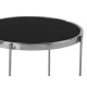 Okrągły stolik pomocnik czarne szkło Ø50x60 cm J068