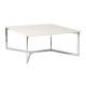 Nowoczesny marmurowy biały stolik 90x90x41 cm C004