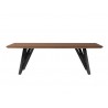 Stolik kawowy drewniany blat stalowe czarne nogi 119x59x37 cm TA851L