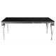 Stół z czarnym szklanym blatem 200x100x75 cm TH951-1