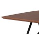 Stół drewniany blat stalowe czarne nogi 220x110x76 cm A851