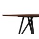 Stół drewniany blat stalowe czarne nogi 220x110x76 cm A851