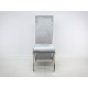 Wysokie srebrne welurowe krzesło 46x61x107 cm FT171
