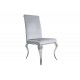 Nowoczesne srebrne krzesło glamour 48x62x104 cm FT25