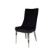 Welurowe czarne klubowe krzesło 54x55x99 cm CY6163
