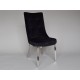 Welurowe czarne klubowe krzesło 54x55x99 cm CY6163