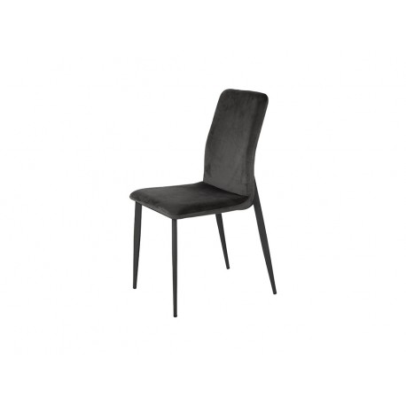 Nowoczesne welurowe krzesło w kolorze grafitu 45x53x90 cm Y211