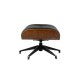 Skórzany fotel obrotowy z podnóżkiem Lounge Chair & Ottoman 87x85x92 cm X040