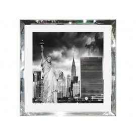 Zdjęcie Nowy Jork Statua Wolności lustrzana oprawa 80x80 cm S42259