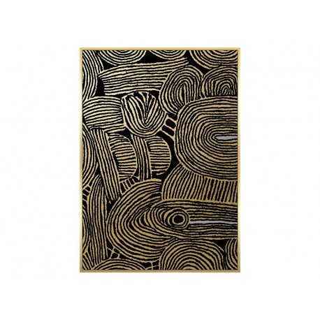 Obraz złoto-czarna abstrakcja 102x142 cm TOIR22762