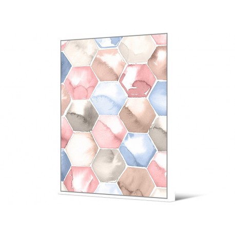 Obraz pastelowe heksagony 104x144 cm TOIG22818