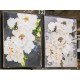 Srebrny obraz kwiaty 90 x 120 cm KWH8085