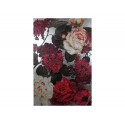 Duży obraz różowe kwiaty okraszone srebrem 150x225 cm KWH7966