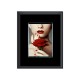 Obraz kobieta z czerwoną różą 80x60 cm S73140
