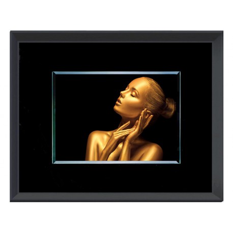 Obraz złota postać kobiety 80x60 cm S73013