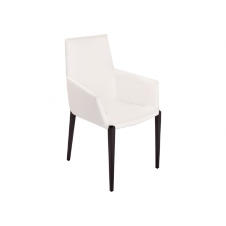 Biało-czarne skórzane krzesło CY6132F