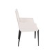 Biało-czarne skórzane krzesło CY6132F