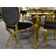 Okrągły stół glamour złoto czarny Ø100x75 cm TH780-2