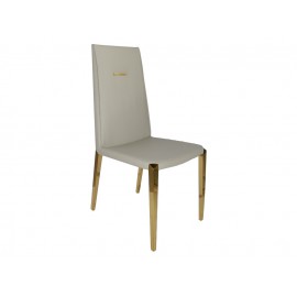 Beżowo złote krzesło z wysokim oparciem 45x55x88 cm CY6190GP