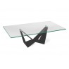 Designerski stolik kawowy stalowa błyszcząca podstawa 130x70x43 cm CT2061C